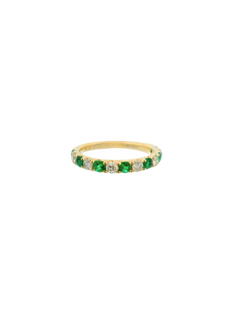 Anillo Churumbela Esmeraldas Y Diamantes Oro 14k