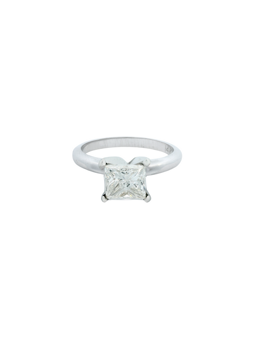 Anillo Diamante Cuadrado 1.02 Quilates Oro Blanco 14k