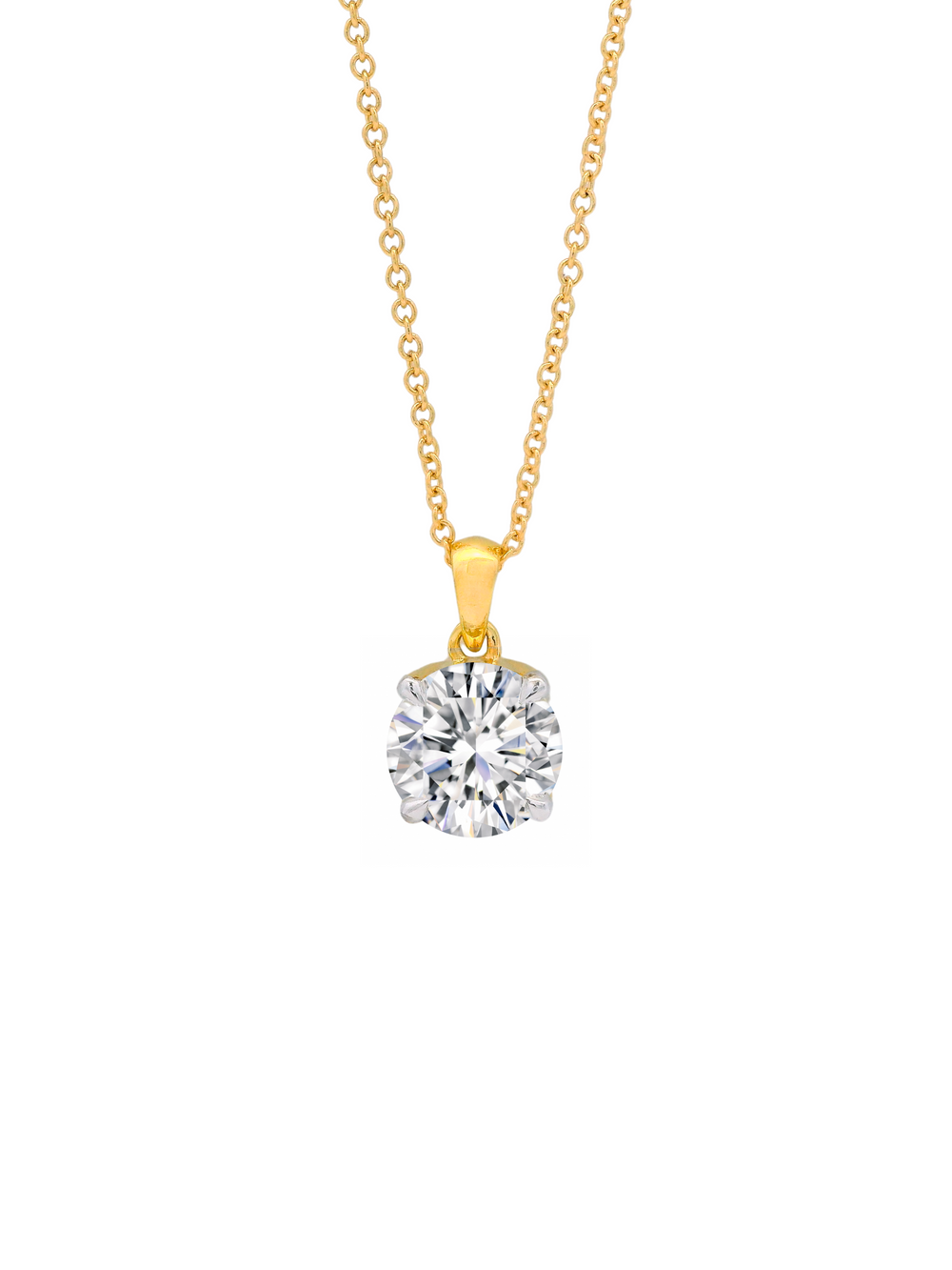 Collar Dije Solitario 1.50 Quilates Diamante Lab Grown