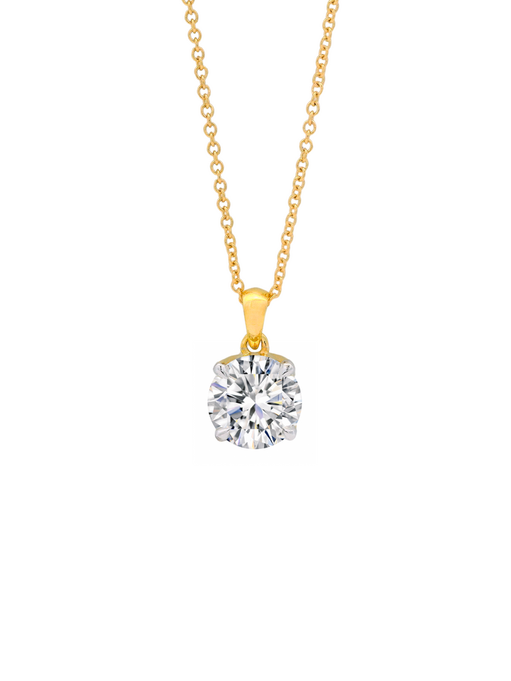Collar Dije Solitario 1.50 Quilates Diamante Lab Grown
