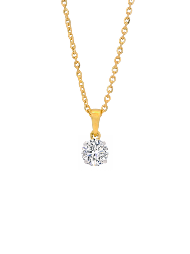 Collar Dije Solitario 0.51 Ct Diamante Lab Grown