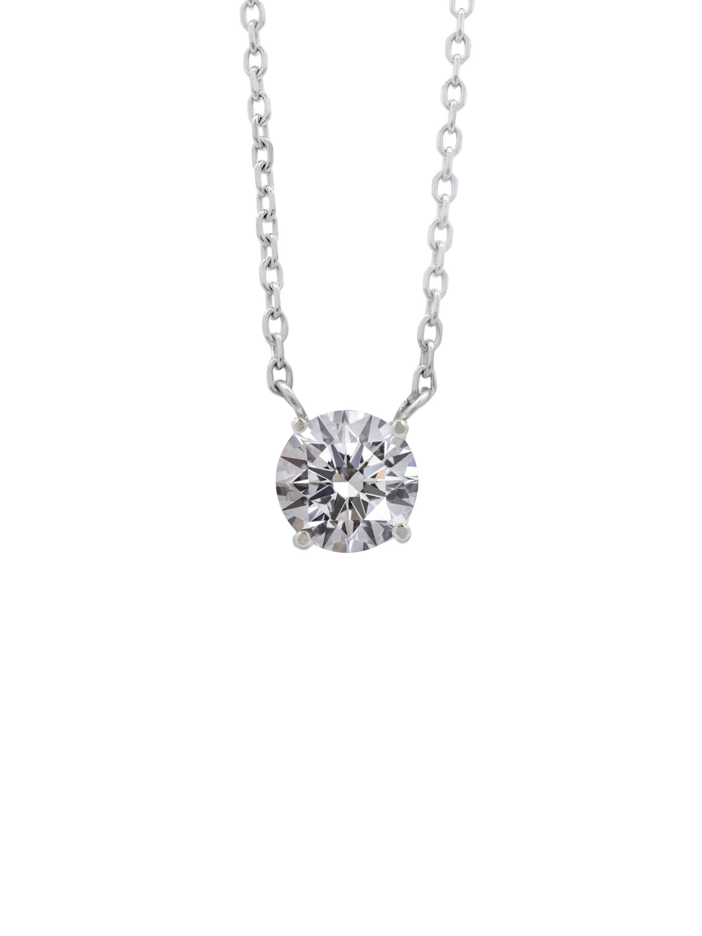 Collar Con Diamante Solitario 1 ct