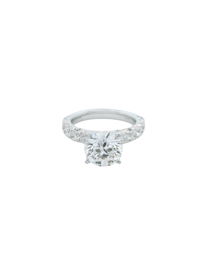 Anillo de Compromiso Round Pavé 3 Ct Diamantes Lab Grown
