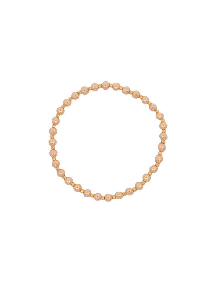 Pulseras Bolitas Intercaladas Gold Filled