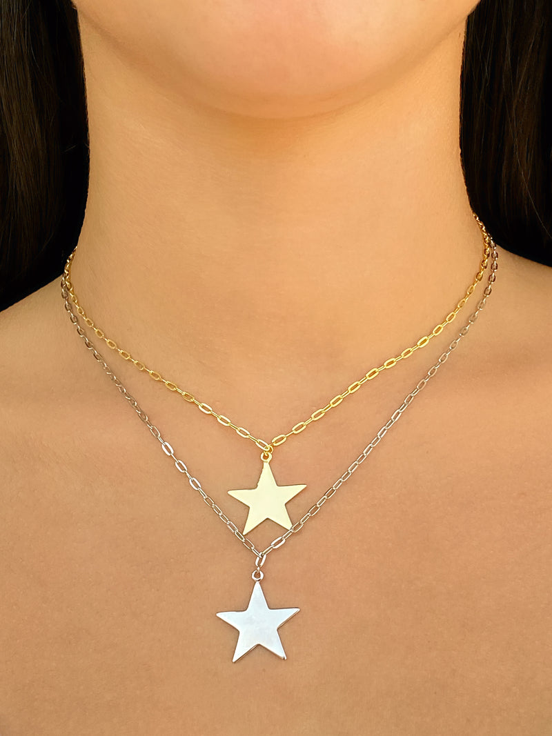 Collar Eslabón con Estrella Grande