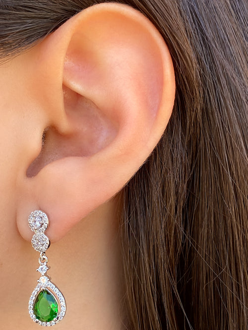 Par Aretes Con Mini Circulos y Gota