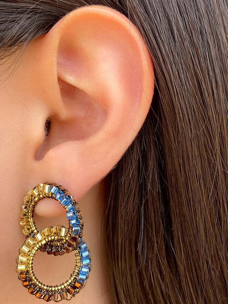 Par Arete Doble Circulo Cafe