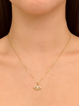 Collar Dije Ojo con Pestañas