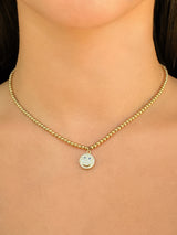 Choker Bolitas Happy Face Gold Filled