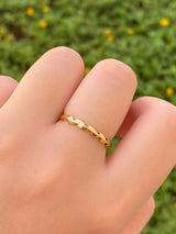 Anillo Delgado Mini Hojas
