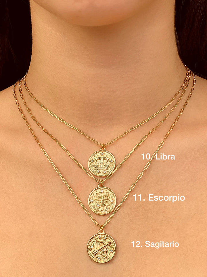 Collar Medalla Signo Zodiacal