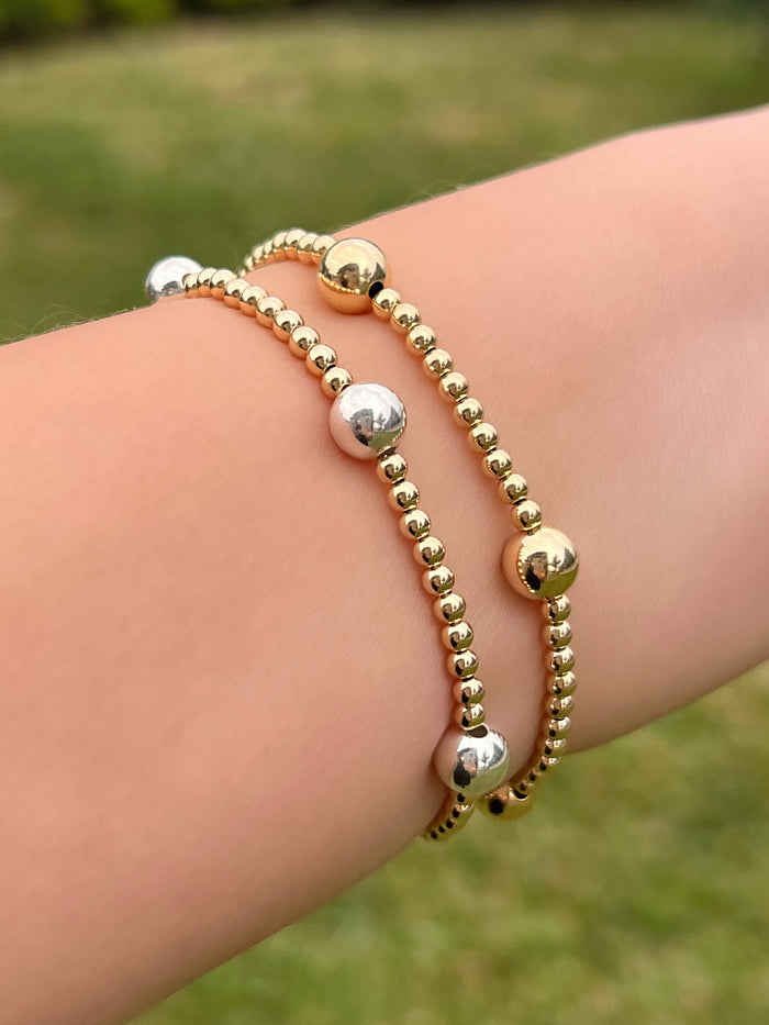 Pulsera Bolitas 3mm Gold Filled