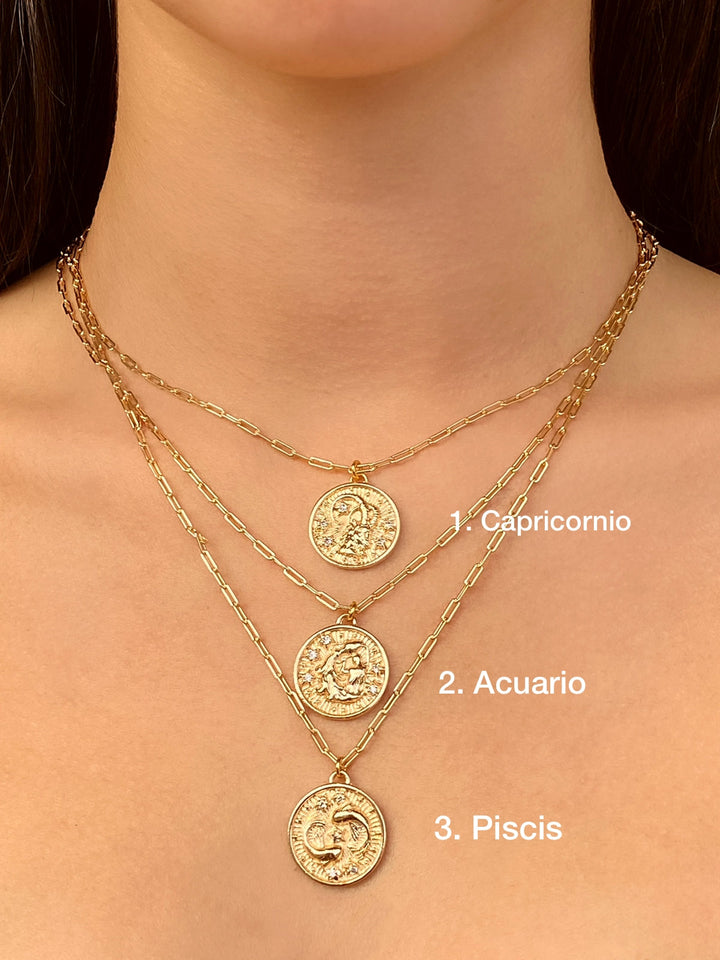 Collar Medalla Signo Zodiacal