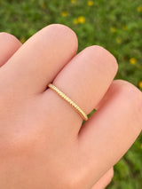 Anillo Dorado Mini Bolitas