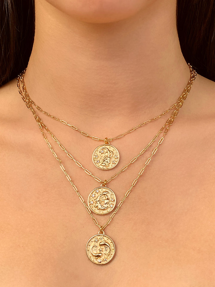 Collar Medalla Signo Zodiacal