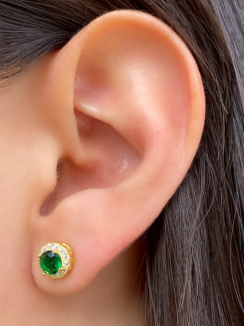 Par Aretes Zirconias de Colores