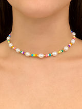 Choker Perlas Con Chaquirones Rainbow