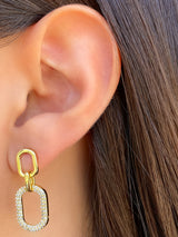 Par Arete Eslabón Con Zirconias