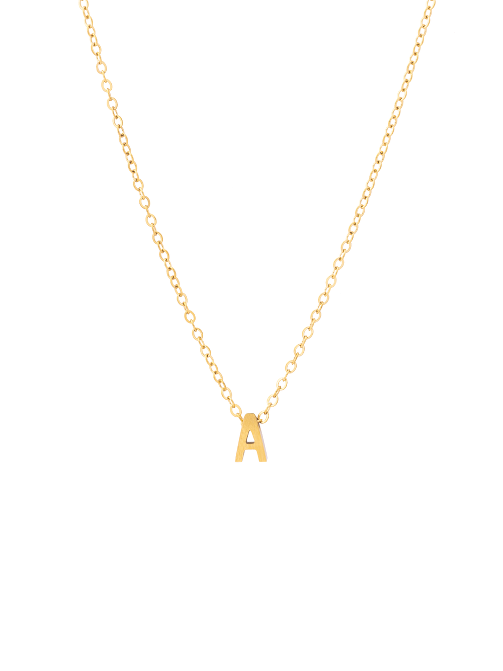 Collar Con Inicial Dorada