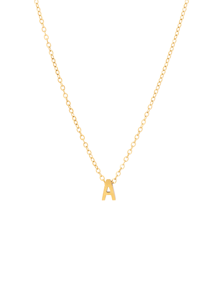 Collar Con Inicial Dorada