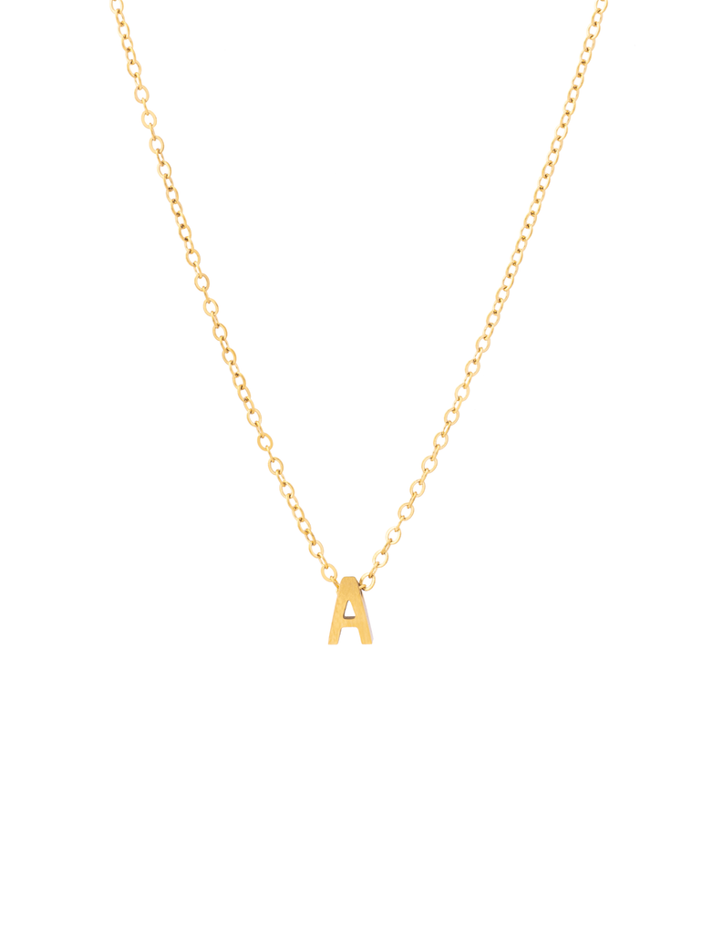 Collar Con Inicial Dorada