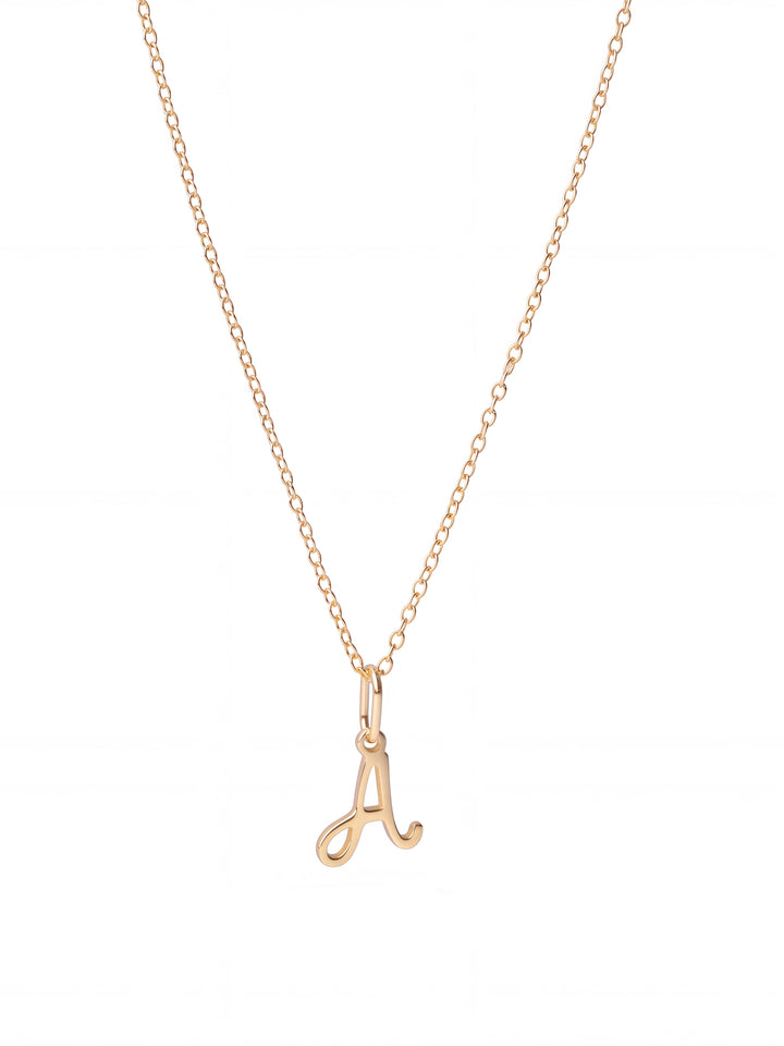 Collar Dorado Inicial Cursiva