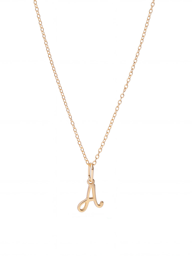 Collar Dorado Inicial Cursiva