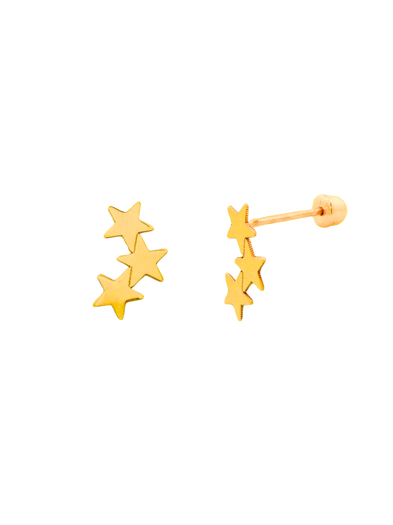 Broquel Triple Estrella Oro 10k