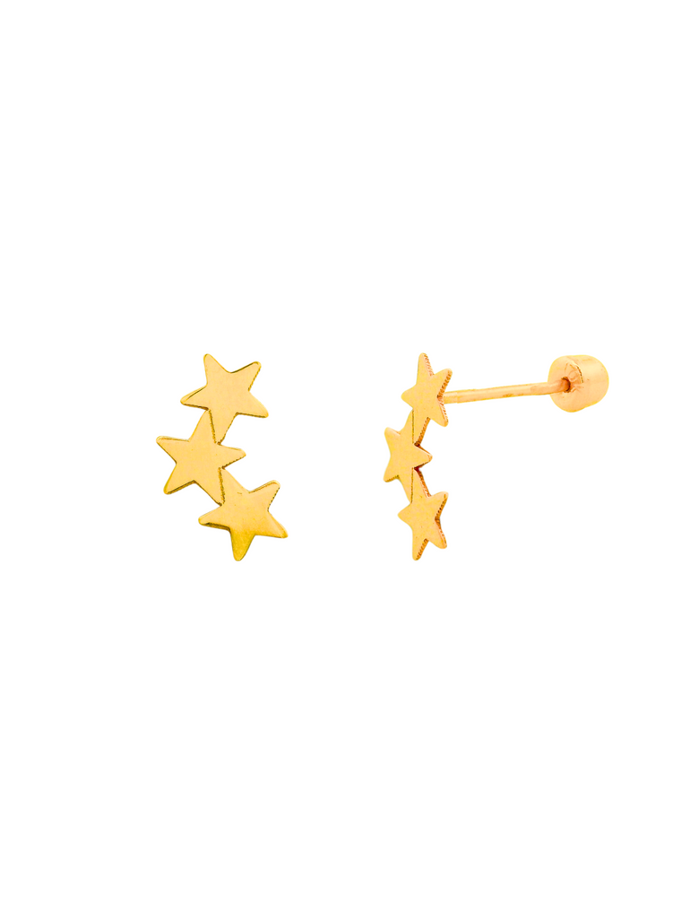 Broquel Triple Estrella Oro 10k
