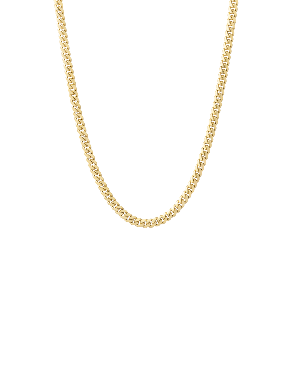 Cadena Delgada Eslabon Cubano 2.6 mm Oro 14k