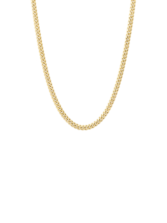 Cadena Delgada Eslabon Cubano 2.6 mm Oro 14k