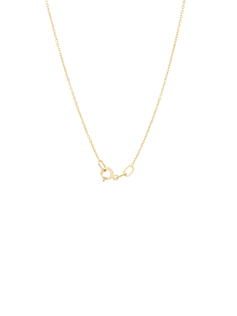 Collar Dorado Cruz Lisa Oro 14k