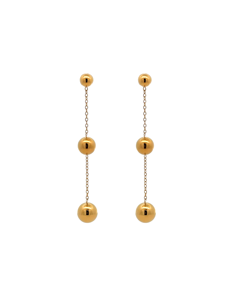 Par Arete Tira Tres Bolitas