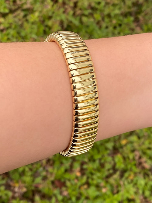 Brazalete Chunky Con Lineas