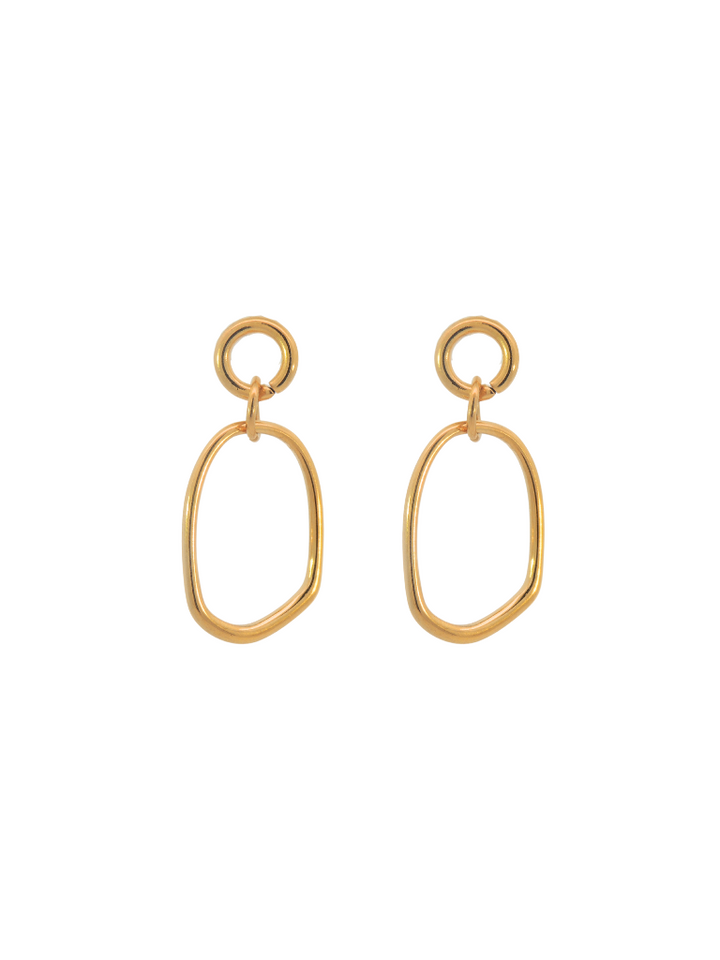 Par Arete Con Dije Irregular