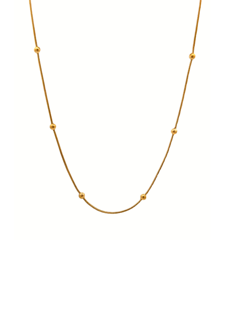 Collar Dorado Con Bolitas