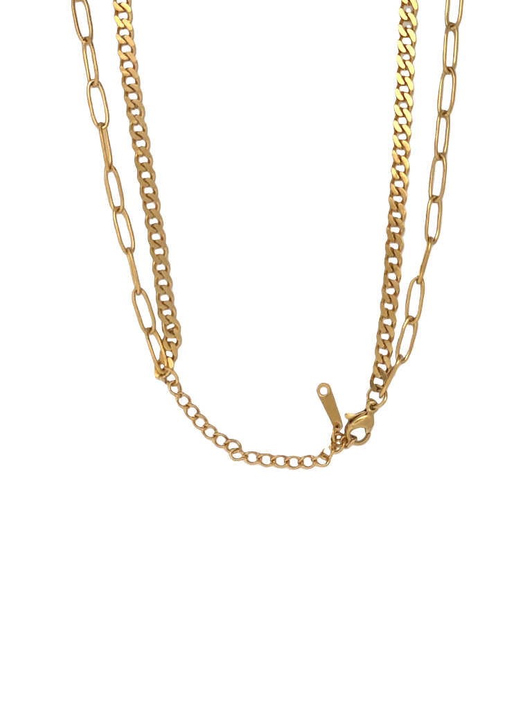 Collar Doble Eslabon y Cadena