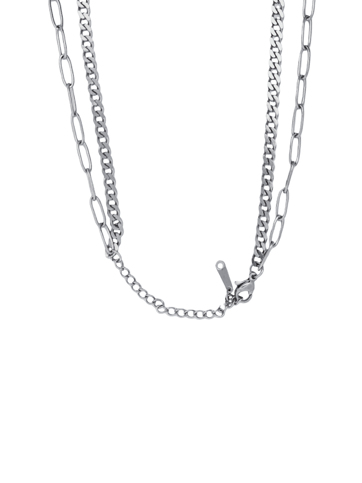 Collar Doble Eslabon y Cadena