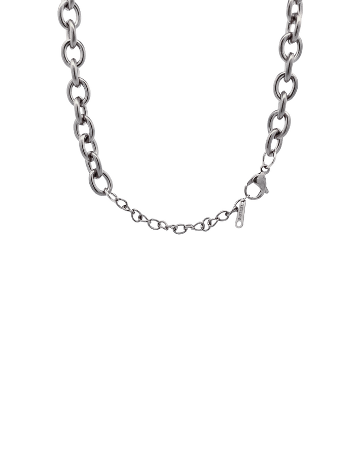 Collar Eslabon Grueso Con Rectangulo
