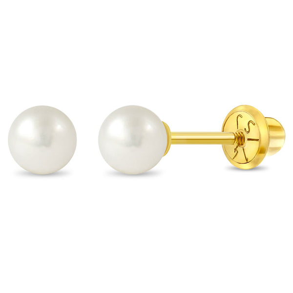 Broquel Perla Oro 14 k
