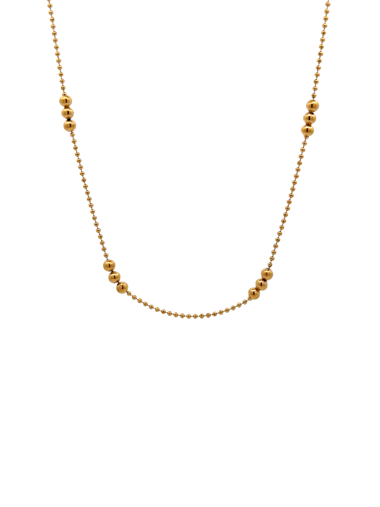 Collar Dorado Con Tres Bolitas