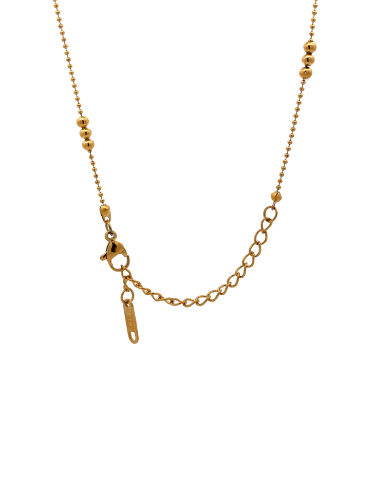 Collar Dorado Con Tres Bolitas