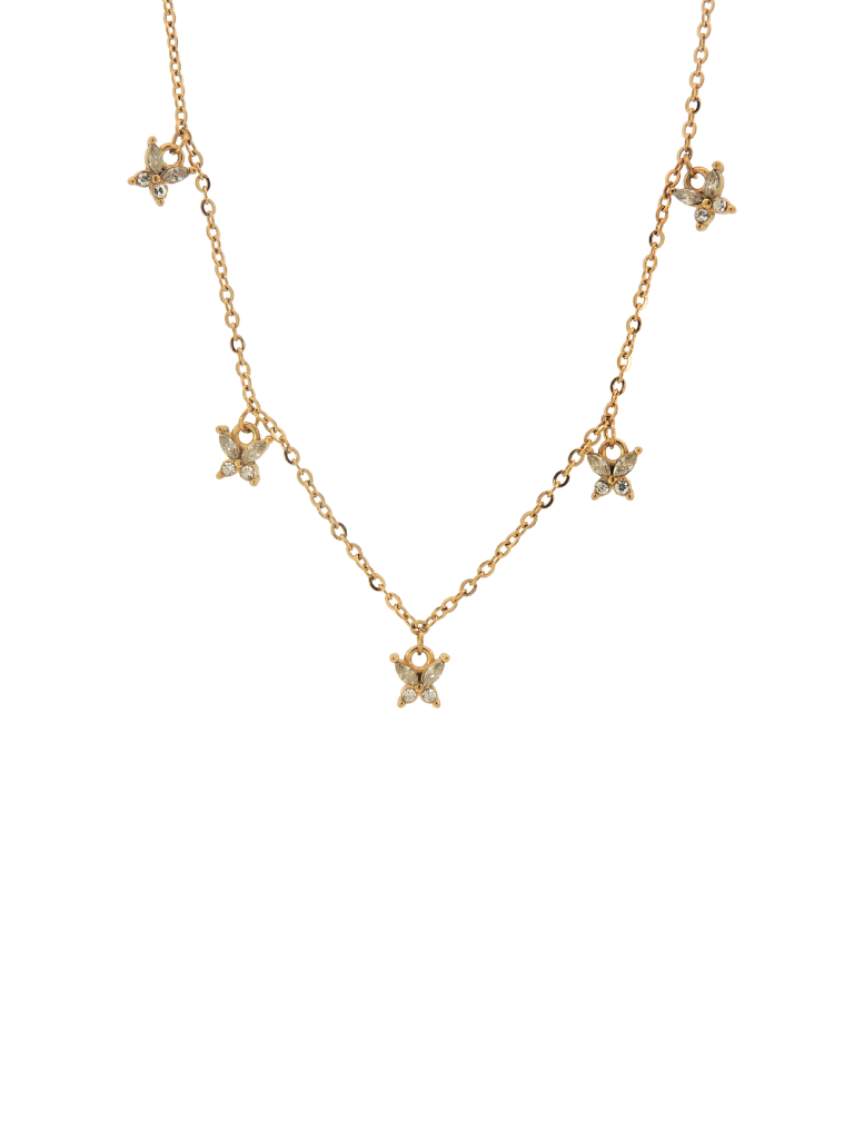 Collar Mariposas Con Zirconias