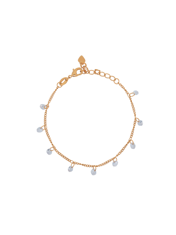 Pulsera Con Zirconias Colgando