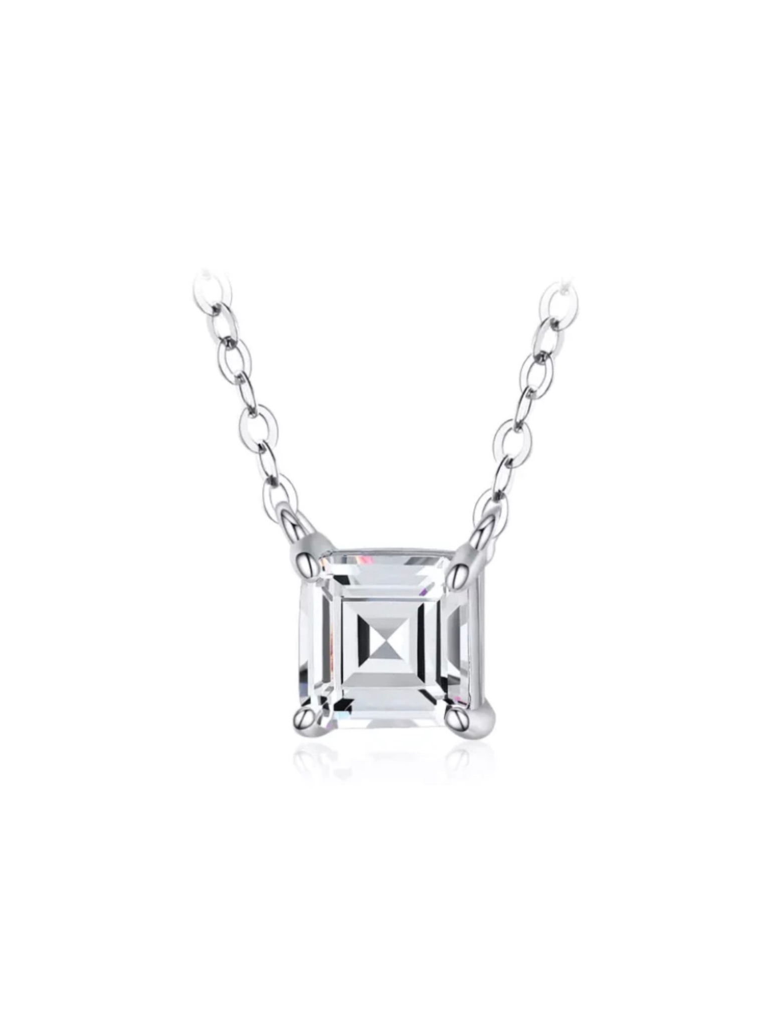 Collar Zirconia Cuadrada