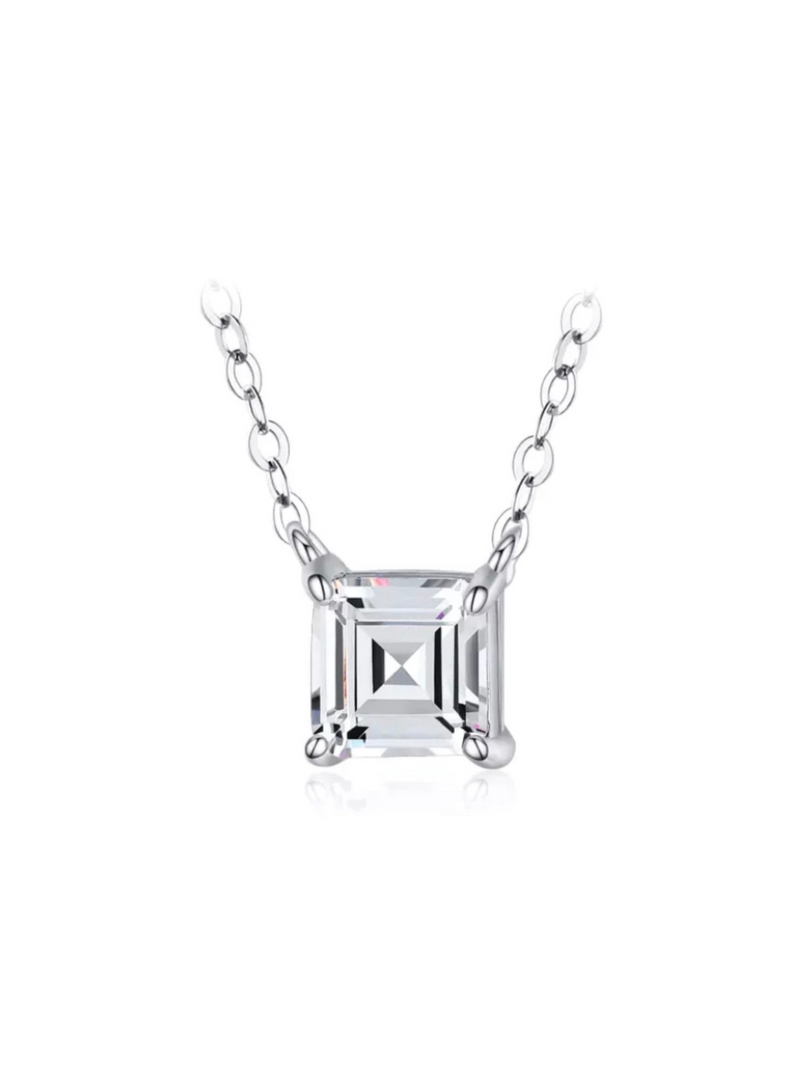 Collar Zirconia Cuadrada