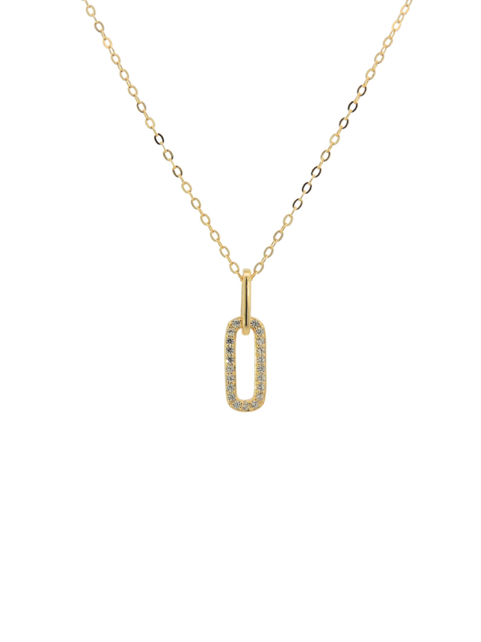 Collar Doble Eslabon Con Zirconias