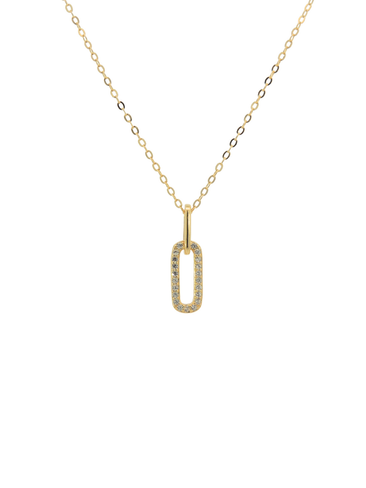 Collar Doble Eslabon Con Zirconias
