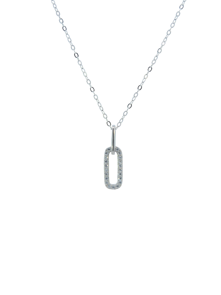 Collar Doble Eslabon Con Zirconias