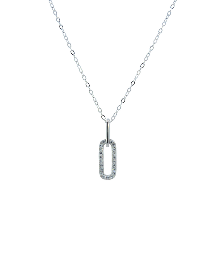Collar Doble Eslabon Con Zirconias